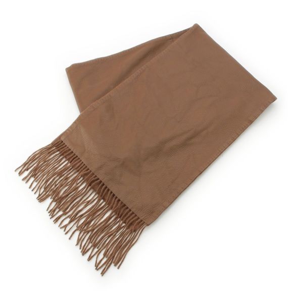 Hermes Deerskin Deerskin And Cashmere Gaultier Period Double Face Fringe Long - Picture 1 of 10